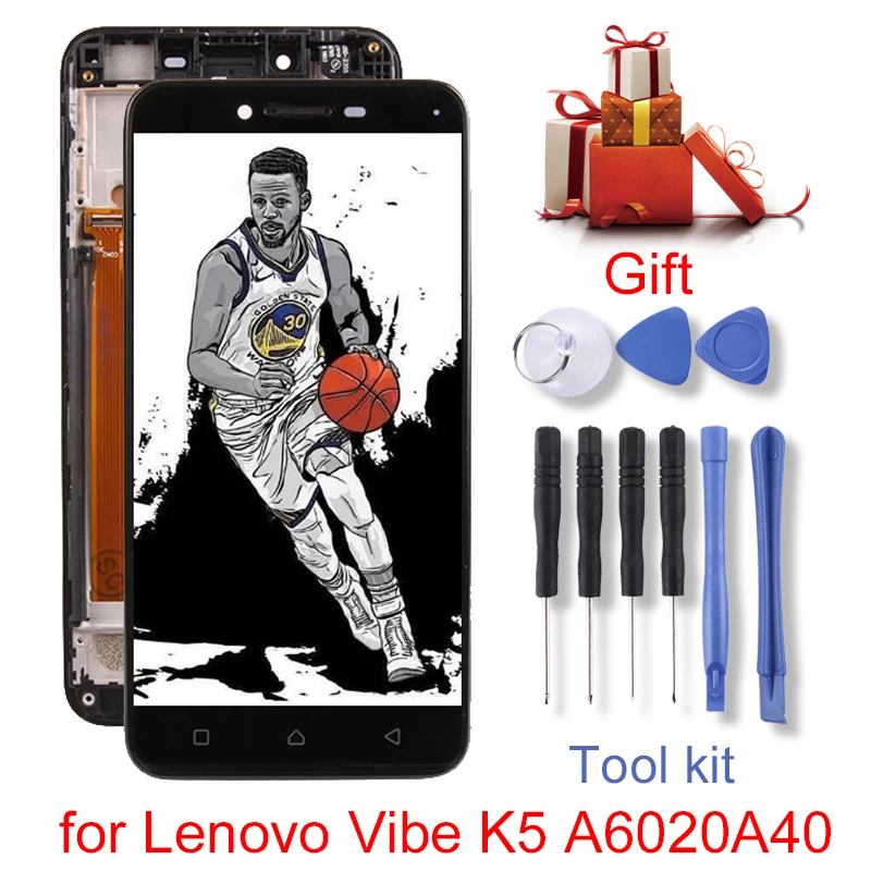 ЖК экран и дигитайзер Полная сборка с рамкой для Lenovo Z5/Vibe K5 A6020A40/K3 Note/K50