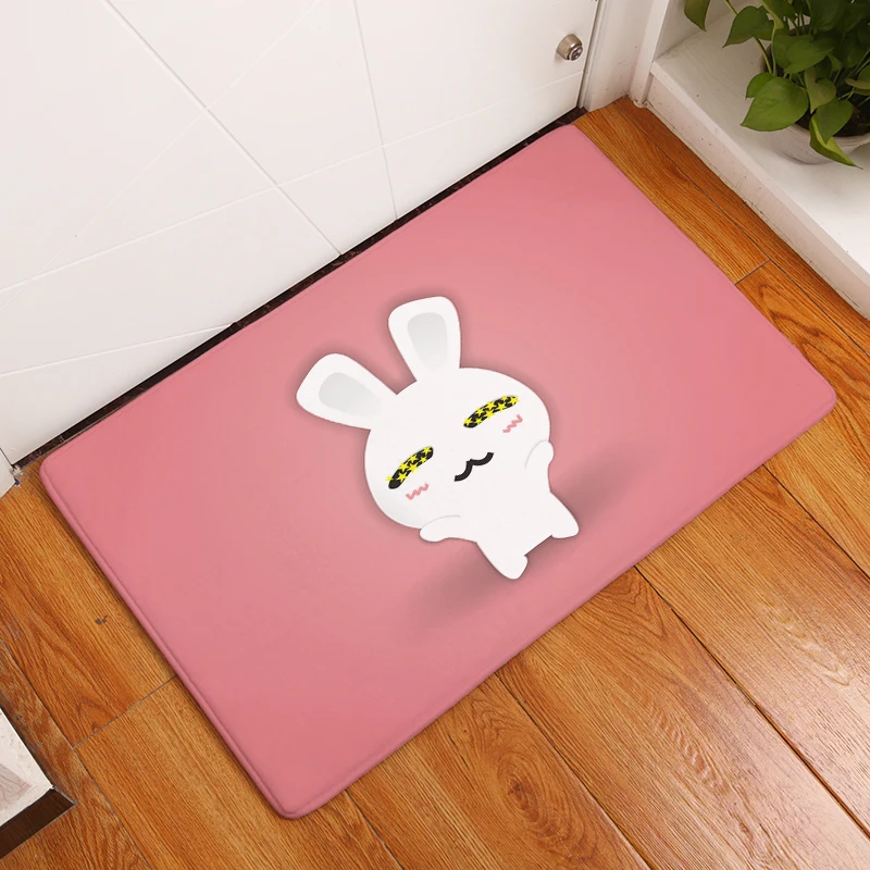 2017 новые Нескользящие ковры с принтом кролик кухонные коврики для дома гостиной