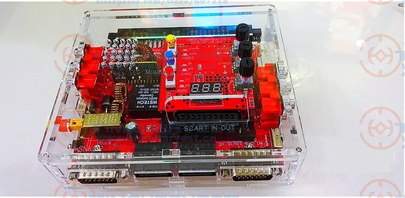 Новейший V2 супер пистолет JAMMA CBOX конвертер плата к SNK D15P джойстик и Сатурн геймпад для любого JAMMA PCB Pandora box MVS материнская плата - Цвет: without power adapte