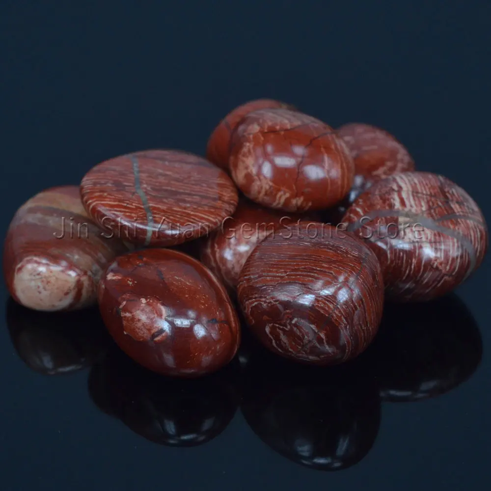 Bulk упали Окаймленный яшмы камни Природный полированный драгоценные