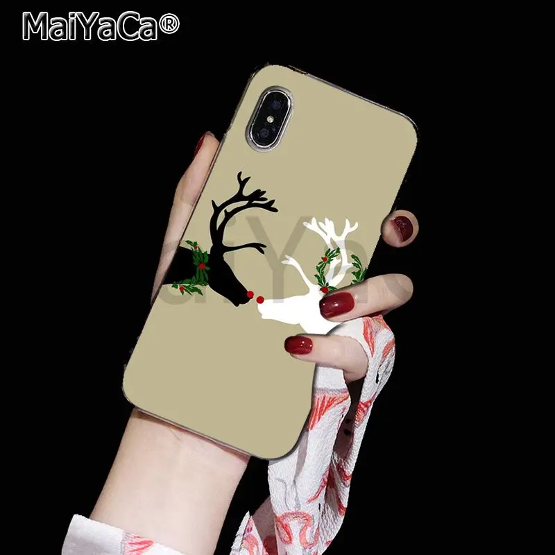 19 Чехол для телефона MaiYaCa с принтом счастливого Нового года и рождества для iphone 11 pro 8 7 66S Plus X 10 5S SE XR XS MAX - Цвет: 19