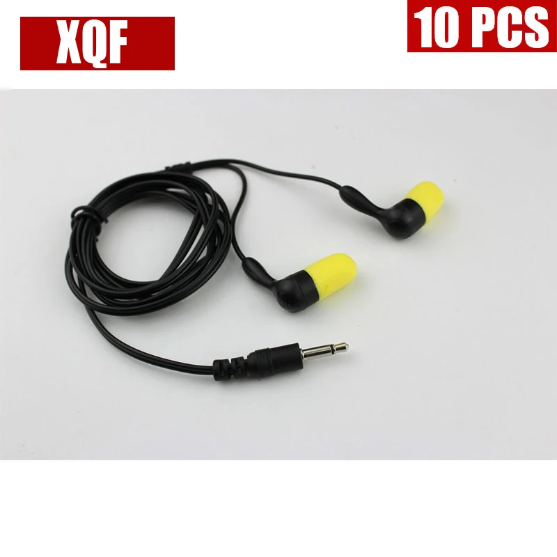 

XQF 10PCS 3.5mm 1Pin Listen Only Earpiece coiled cord for Radio Mic Speaker