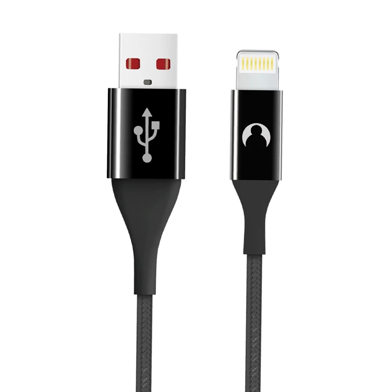 Черный Snowkids MFi кабель для Lightning-USB кабель для iPhone 11X8 7 6 5 X XR XsMax длинный кабель с поддержкой синхронизации данных до iOS 12 - Цвет: Черный
