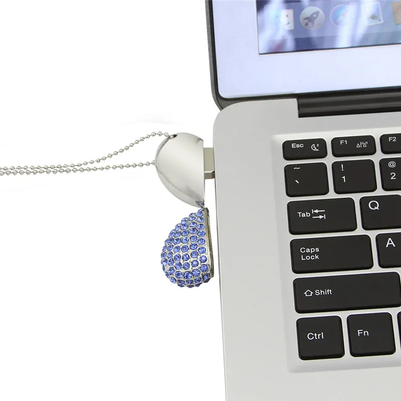 Металлическое ожерелье с сердечком и кристаллами 128G usb флеш-накопители флешки u диск 4 ГБ 8 ГБ 16 ГБ 32 ГБ 64 Гб usb креативная карта памяти