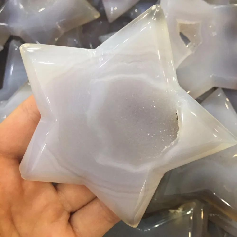 Красивая фигурка естественного агата звезда драконовый кластер счастливое