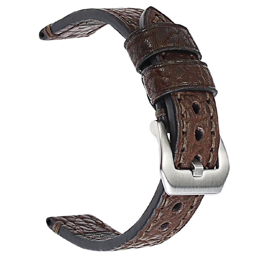 ZLIMSN New vintage Genuine Leather Watch Bands Strap for Panerai 20mm 22mm 24mm 26mm Men's Clock Accessories Watchband