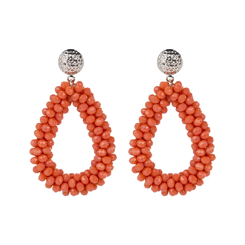 INKDEW Water Drop Earrings for Women Faceted Beads Handmade Crystal Earring Big Long vintage Wholesale boho | Украшения и