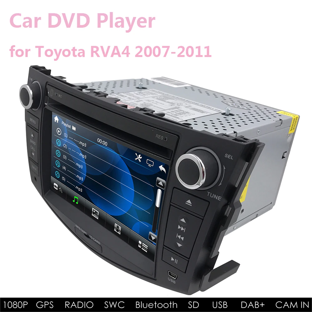 7 &quotавтомобиль радио 2Din DVD проигрыватель компакт дисков авто для Toyota Previa RAV 4 2007 2011