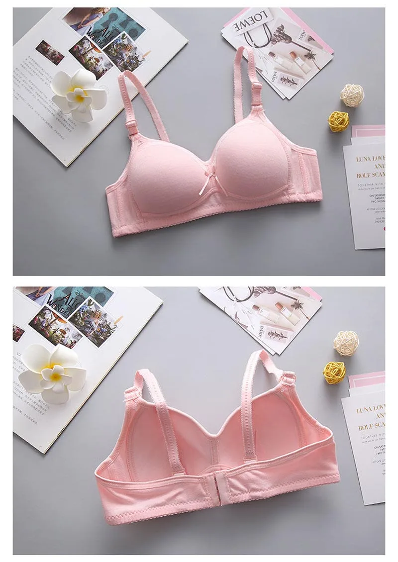 Нижнее белье для девочек-подростков, тонкий период развития, для школьников, без стальных колец, бюстгальтер для маленькой груди