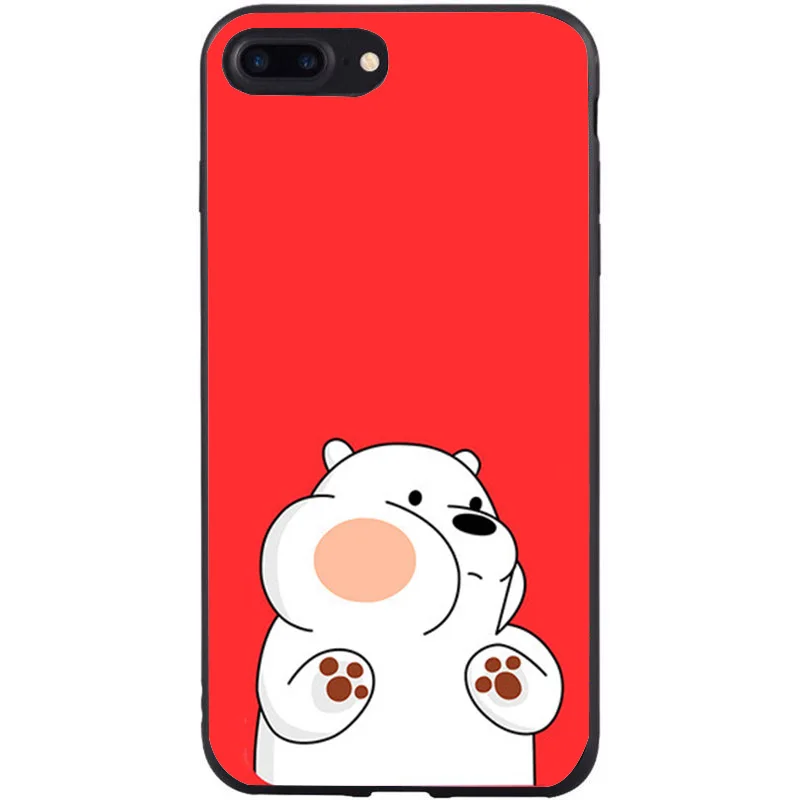 Luxury Bear Phone Case For Iphone 8 7 Plus X 6S 6 S Grip Stand Holder Silicone Soft 10 5 5S Cover Coque |