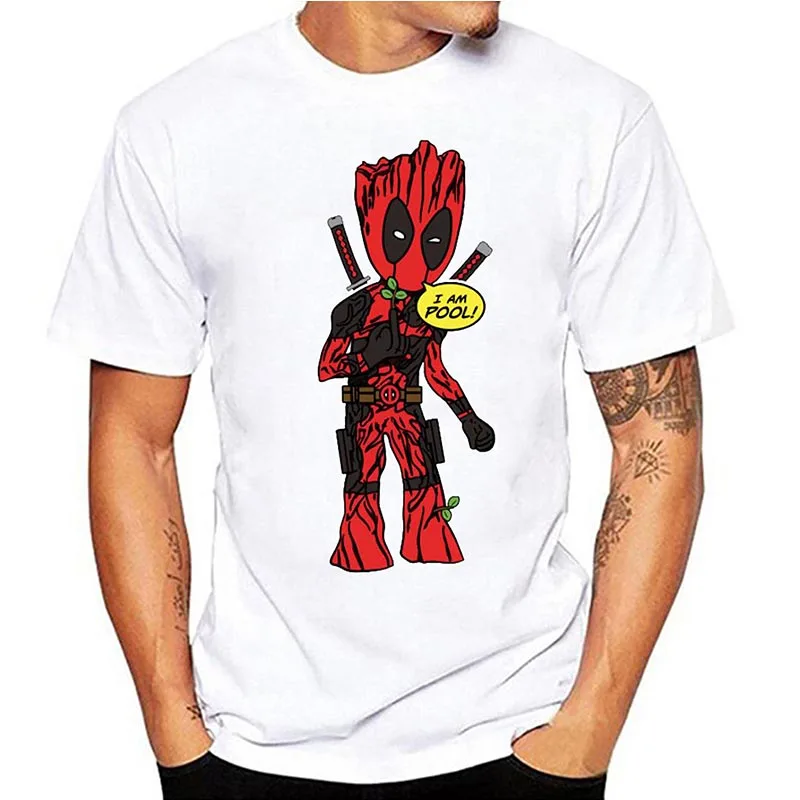 Для мужчин футболка I am Groot Дэдпул кроссовер стражи Галактики Tee|Мужские футболки|