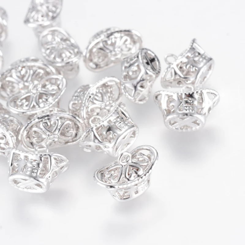 

pandahall 20pcs Brass Gold Ingot Hollow Pendants for jewelry making DIY Necklace , 9.5x13.5x8mm, Hole:1.5mm F80