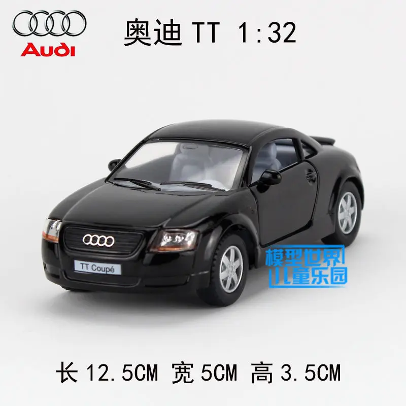 Черный KINSMART литая металлическая модель/1:32 весы/Audi TT Coupe Супер спортивный игрушечный автомобиль/подарок для детей/образовательная коллекция - Цвет: Черный
