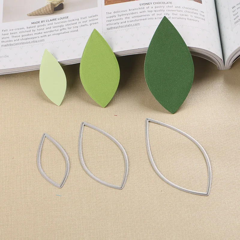 Набор классических широких листьев 3 шт. трафареты для резки металла