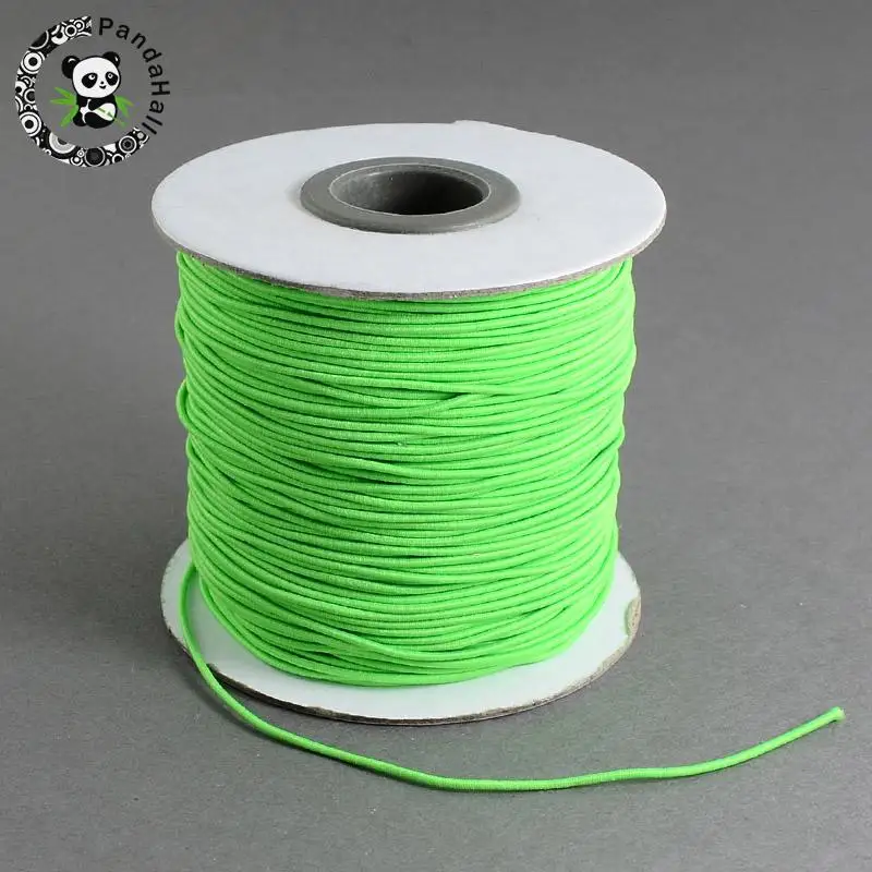 30 м/40 м/рулон 2 мм круглый DIY эластичный нейлоновый шнур снаружи резиновый внутри для изготовления ювелирных браслетов и ожерелий - Цвет: Lime