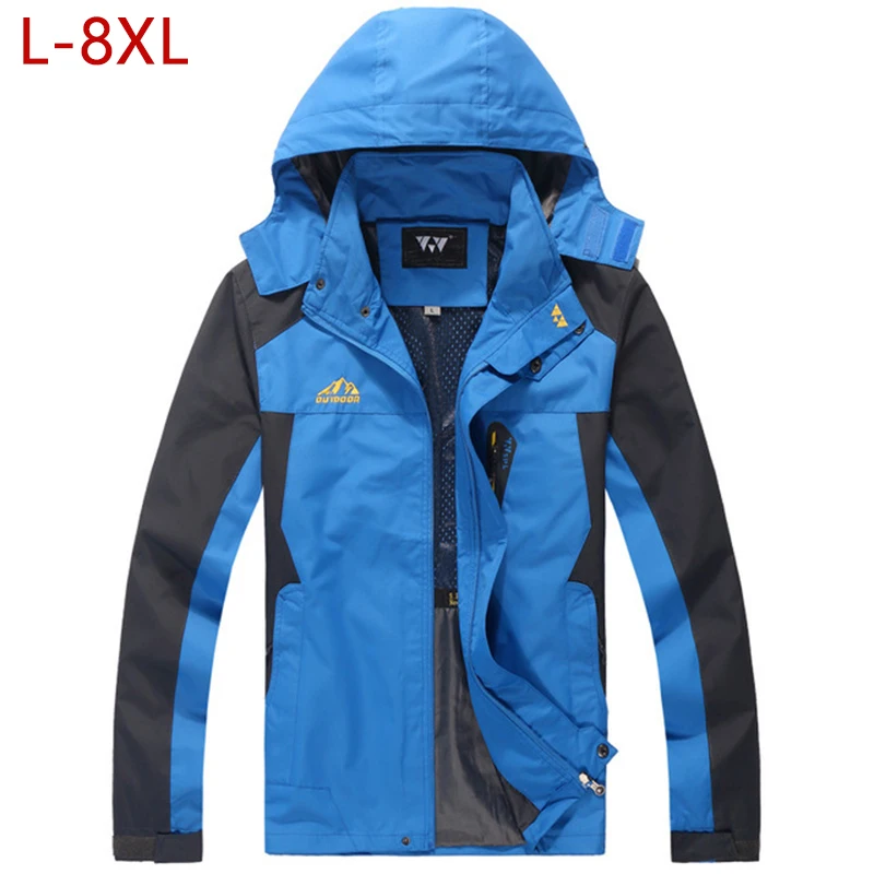 

L-8XL Spring 6 Colors Breathable Thin Jackets Men SoftShell Windproof Patchwork Military Bomber Varsity College Jacket W48