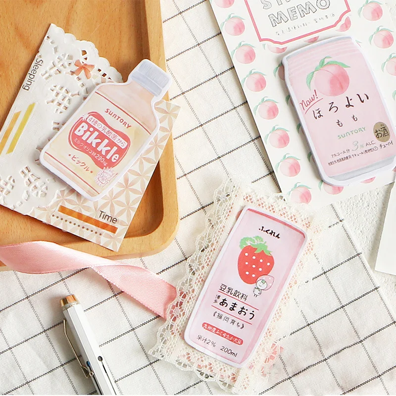 Маленькая жаждущая серия Kawaii Sticky Notes креативный офисный декор памятка Pad доставка