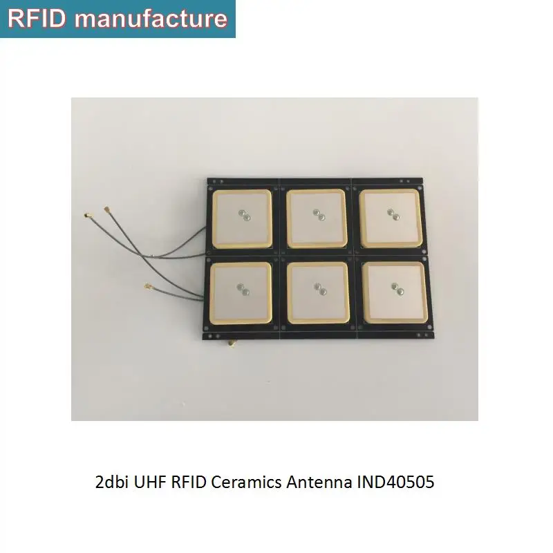 

0dbi UHF RFID ceramics antenna Circular Polarized iso18000 860mhz 960mhz for uhf rfid handle reader on inventory management