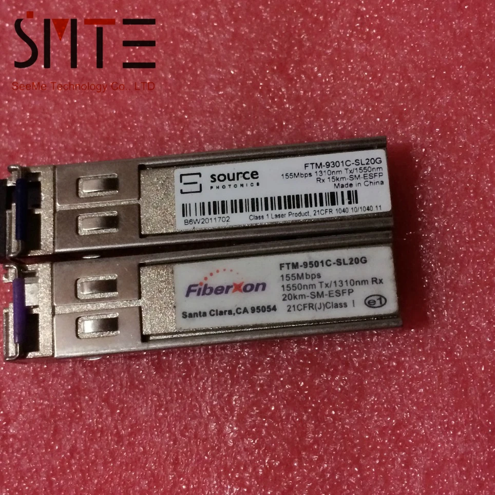 Fiberxon источник HW FTM 9301C SL20G 155M TX1310/RX1550NM 15KM SM BIDI SFP волоконно оптический модуль