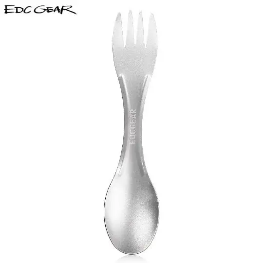 EDCGear Титан Ложка Вилка комбинация 17 см ложки для чая и кофе Отдых на природе вилки