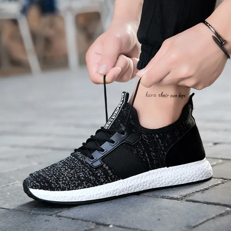 Loveontop/весенне-осенние мужские кроссовки Flyknit новые модные повседневные на