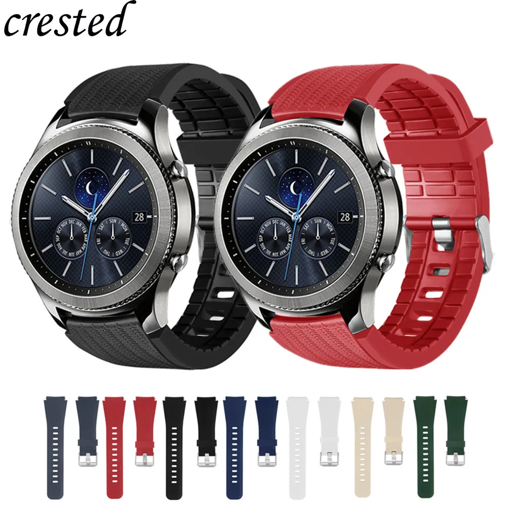 Gear S3 Frontier band для samsung Galaxy watch 46 мм ремешок браслет 22 силиконовый часов спортивный