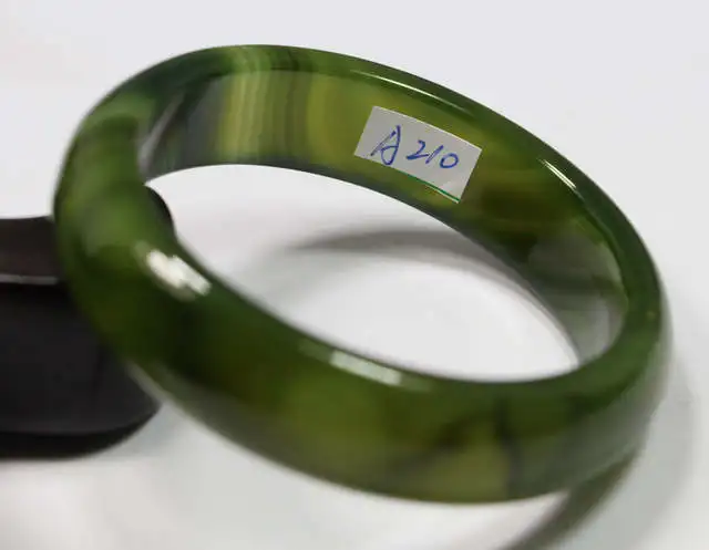 Очень тонкий Редкий Натуральный темно зеленый JADEITE браслет из натурального