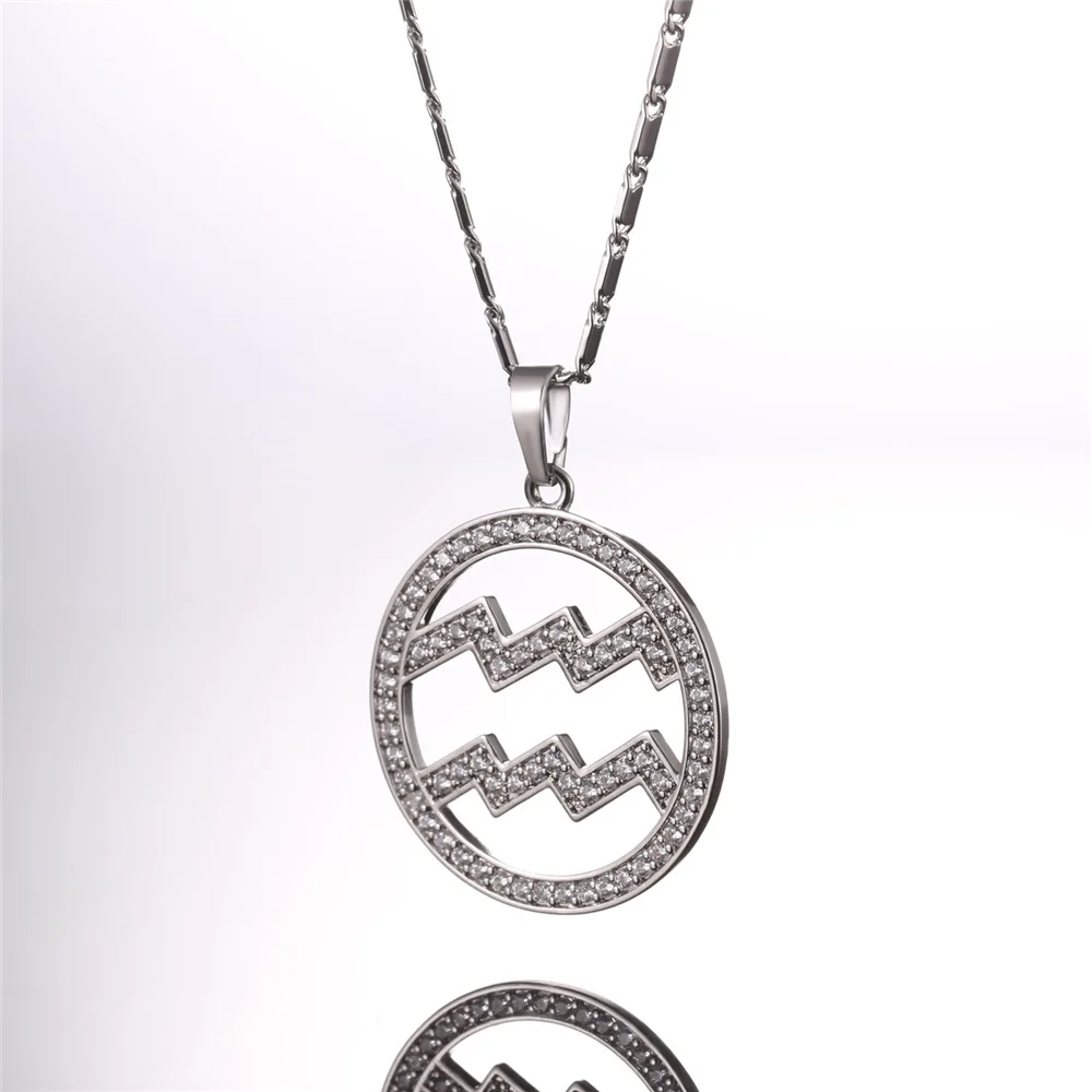 2017 кулоны со знаками Зодиака Водолей ожерелье с подвеской простое