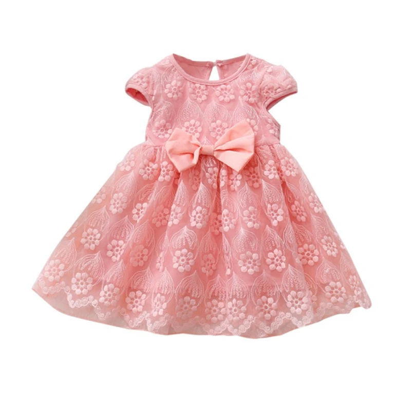 2019 New Summer NewBorn Baby Girls Dress Lace Infant Clothes Pink Princess Party Children | Детская одежда и обувь