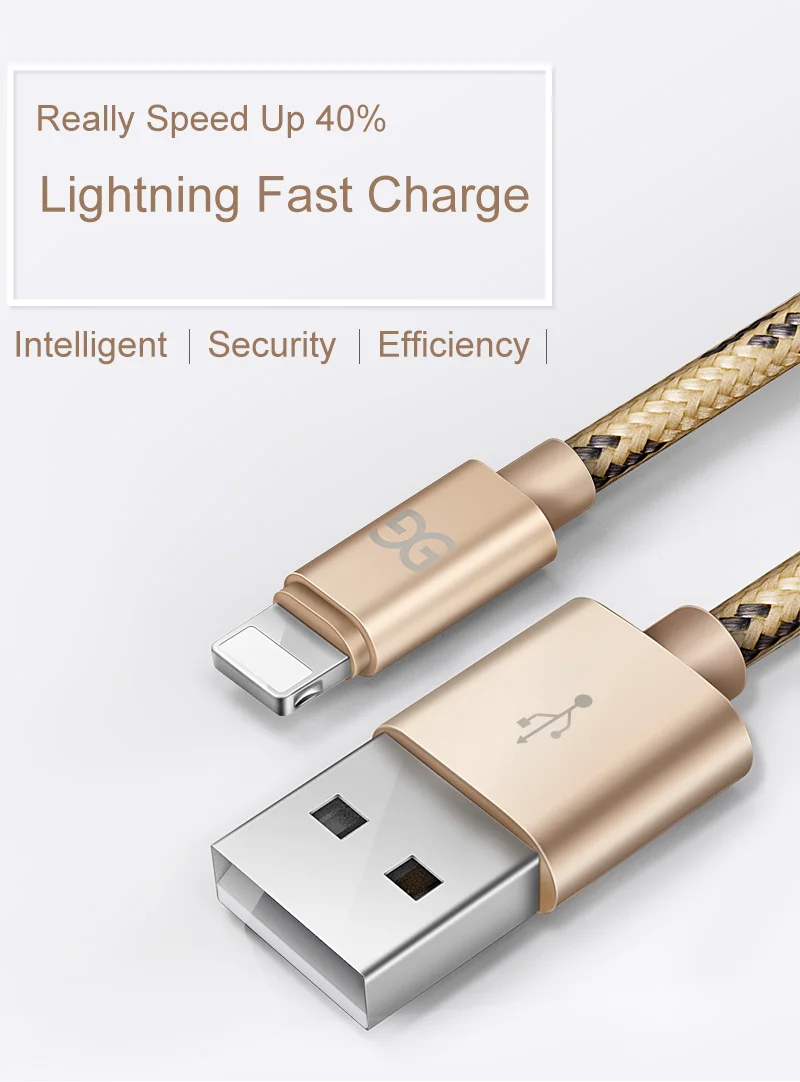 GUSGU USB кабель с нейлоновой оплеткой для iPhone X 8 8 Plus, кабель для быстрой зарядки для iPad, USB кабель для зарядки для iPhone 7 7s Plus 6 6s 5 SE