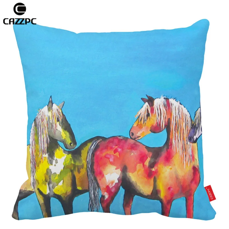 Акварельный поп арт Пони лошадь полярный медведь Радуга петухи черепаха принт