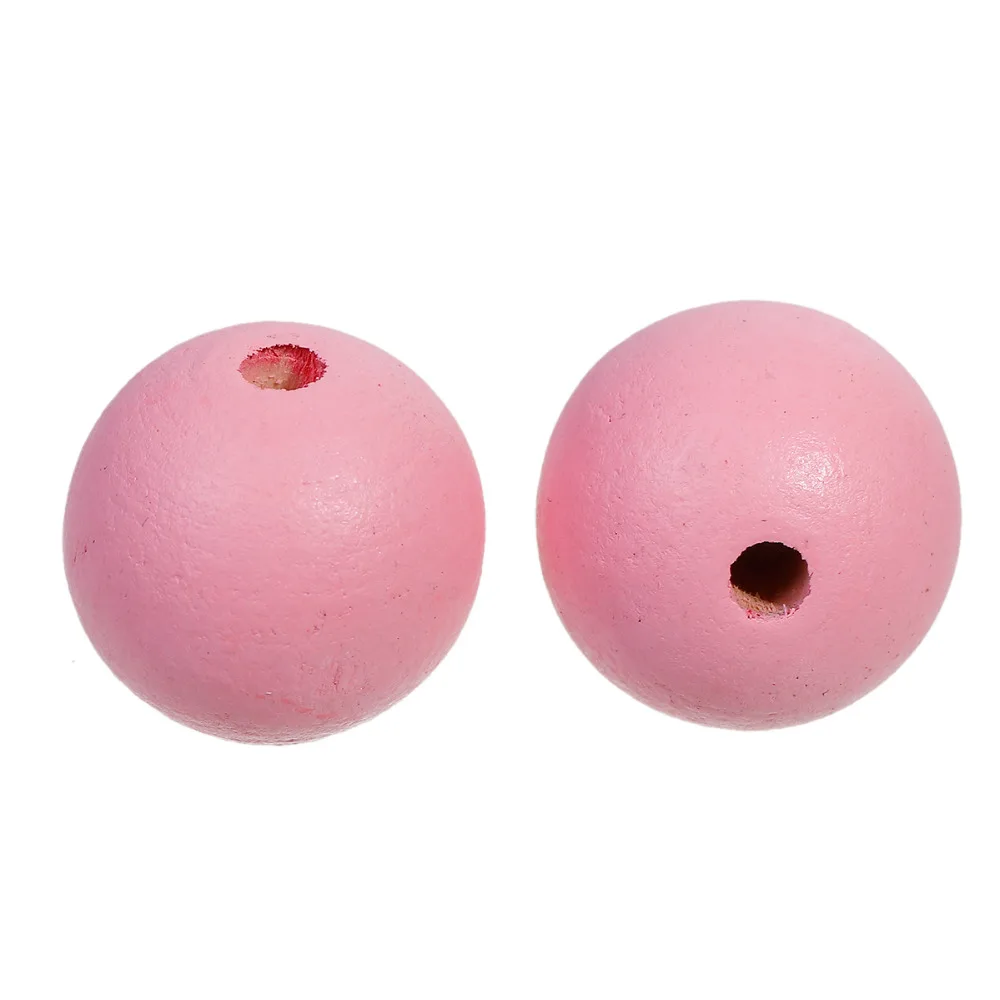 DoreenBeads Круглые светло розовые деревянные бусины Хиноки модные DIY компоненты