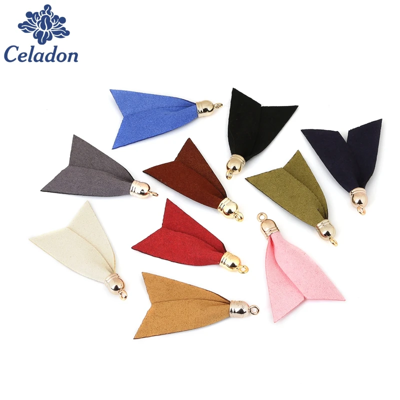 30x50mm10/20pcs/lot Suede Tassel flower tassel pendant Jewelry Findings Accessories for DIY Earring Keyring Craft Making | Украшения и