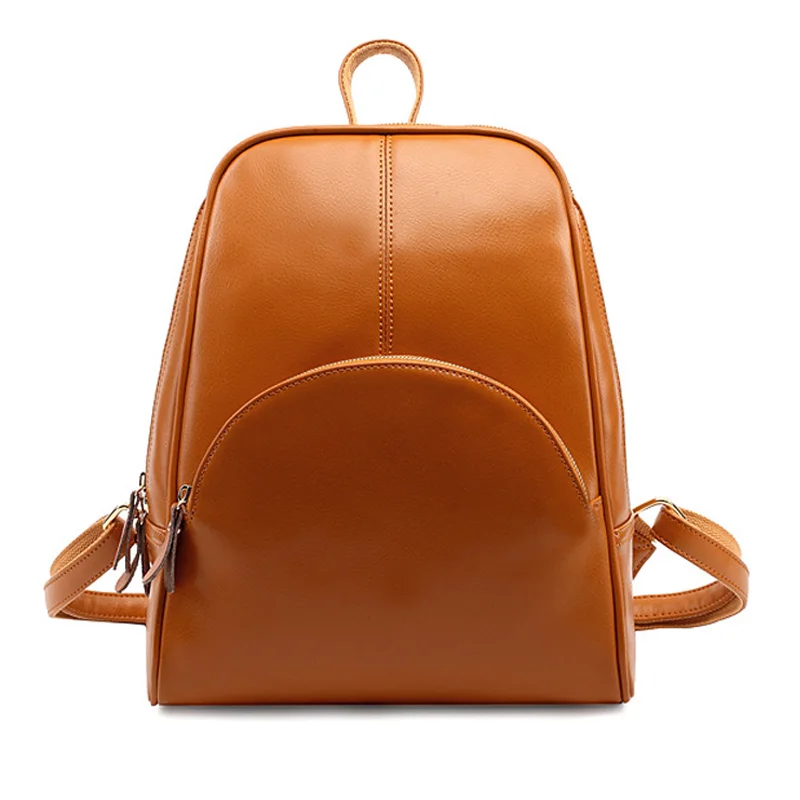 Brown Backpack RanHuang, женский модный рюкзак,, натуральная кожа, рюкзак, 5 цветов, школьные сумки для подростков, девочек, рюкзаки для колледжа, A181 - Цвет: Brown Backpack