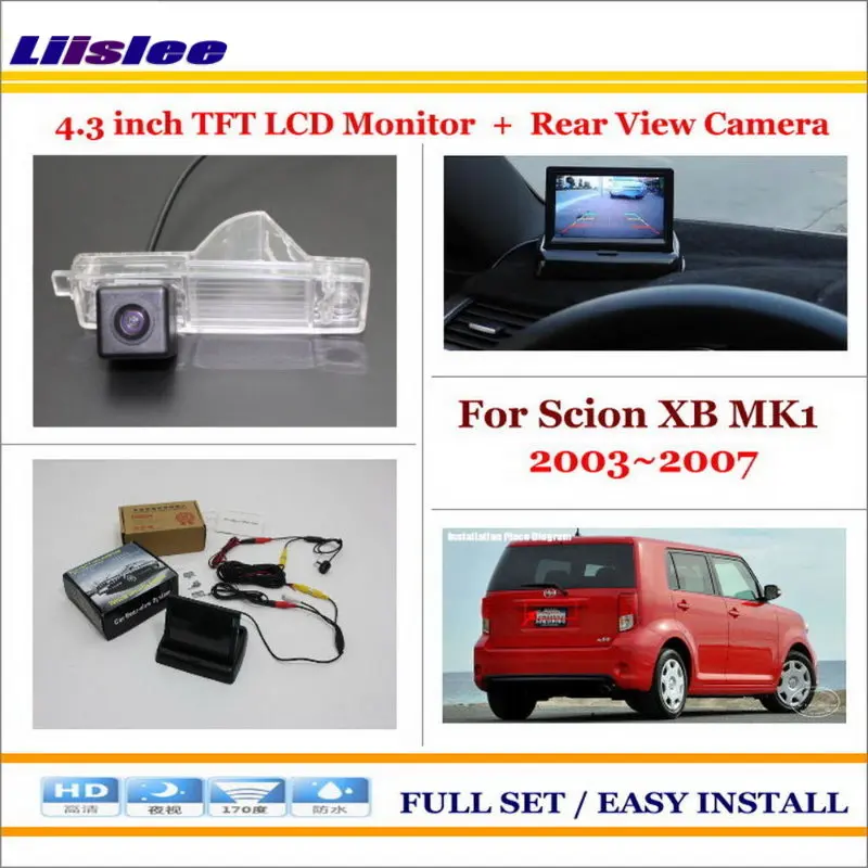 

Автомобильная камера для Scion XB MK1 2003-2007, Автомобильная камера заднего вида 4,3 дюйма, цветной ЖК-монитор, система парковки заднего вида