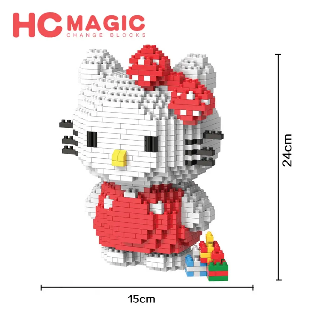 HC MAGIC 9025 алмазные строительные блоки кошка Аниме Фигурки игрушки развивающие