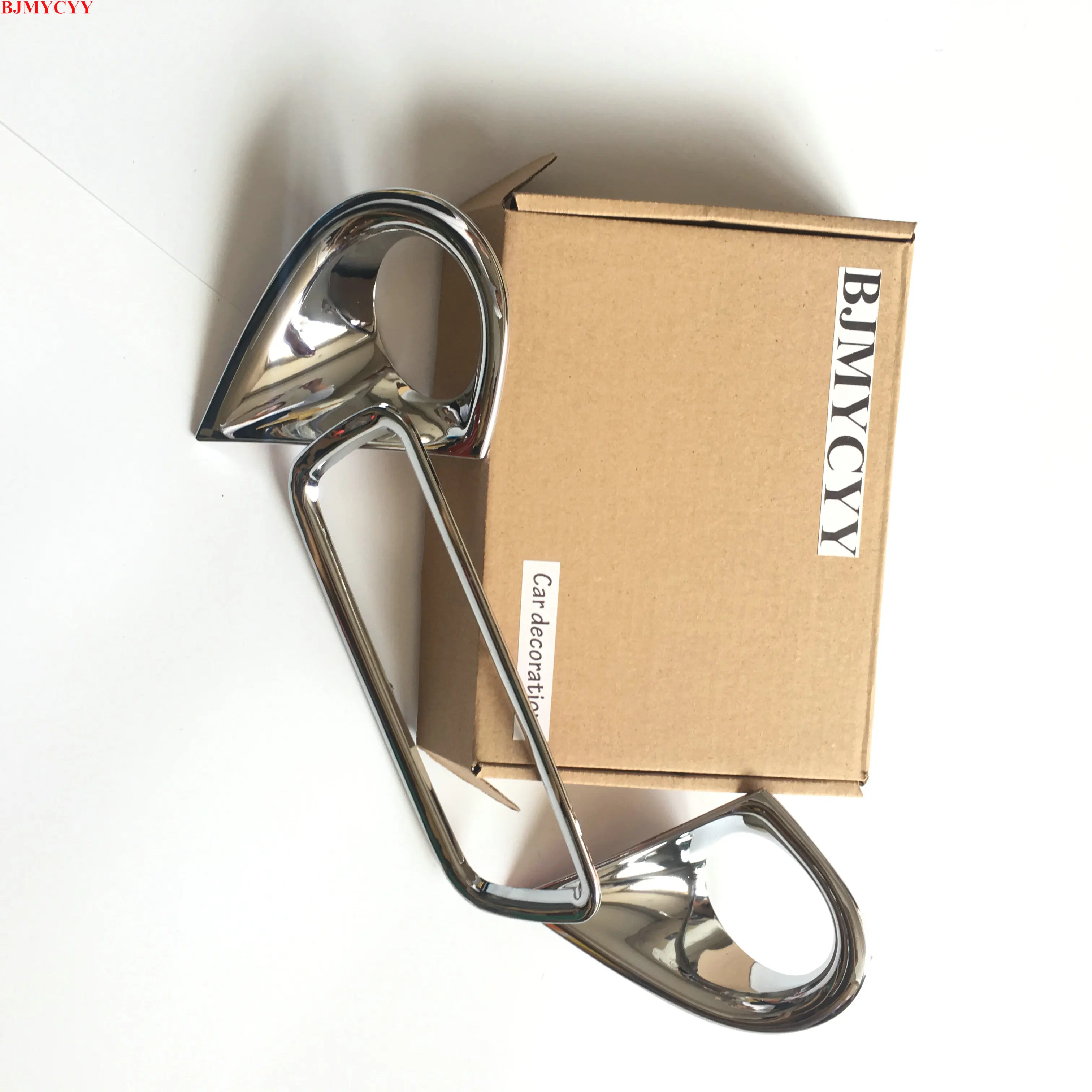 

BJMYCYY For Mitsubishi ASX 2013 2014 2015 car rear tail fog light lamp detector frame stick styling ABS Chrome cover trim 3pcs