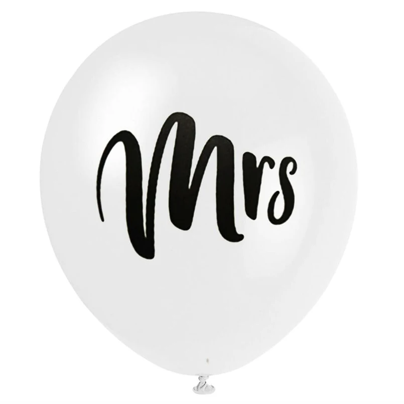 15 шт./партия 10 дюймов круглый белый Принт Mr& Mrs латексные гелиевые шары счастливые свадьбы День Святого Валентина события невесты Globos поставки