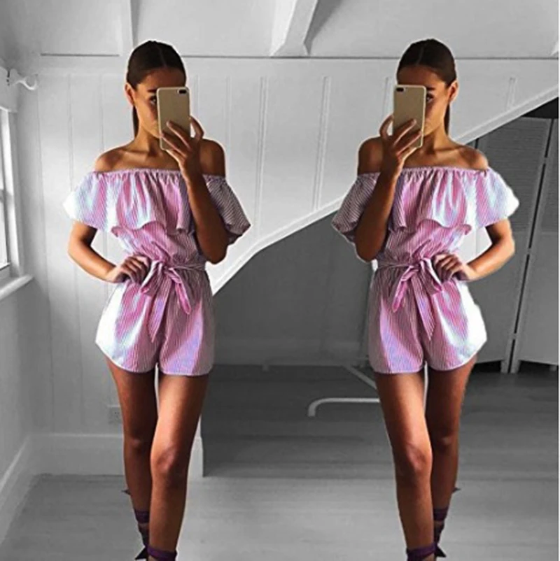 Женские комбинезоны на тонких бретелях летняя пляжная одежда Свободная рубашка