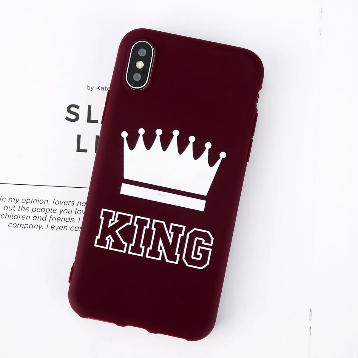 Wine Red King Moskado King queen чехол для телефона для iphone 7 6 6s 8plus X XS Max XR пары шикарные модные симпатичные, из мягкого ТПУ чехол для iphone 11 5S SE - Цвет: Wine Red King
