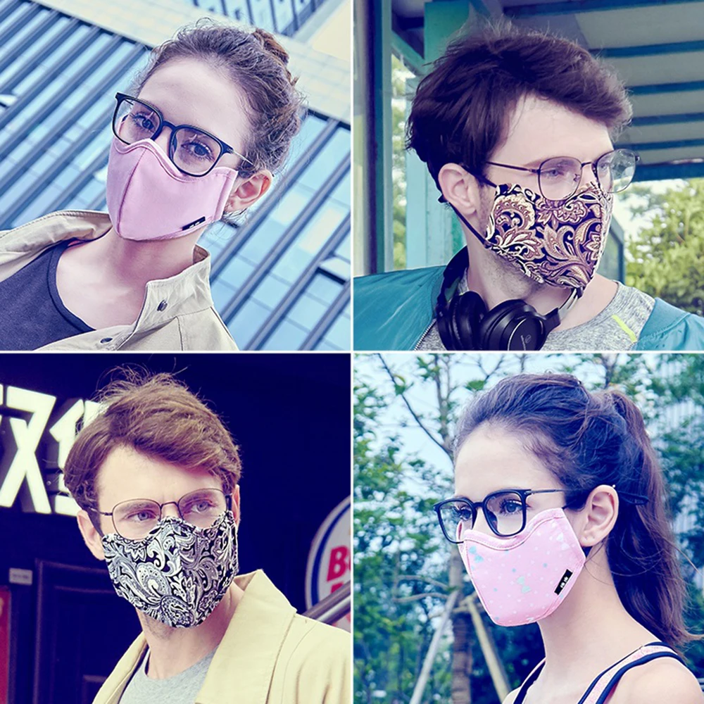 1 шт. хлопковая маска для губ грипп лица защиты от пыли респиратор с 2 фильтром