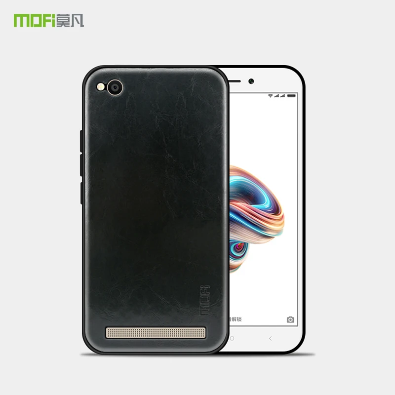 Mofi люкс искусственная кожа мягкая TPU чехол для Xiaomi Redmi 5A крышка телефон случаях