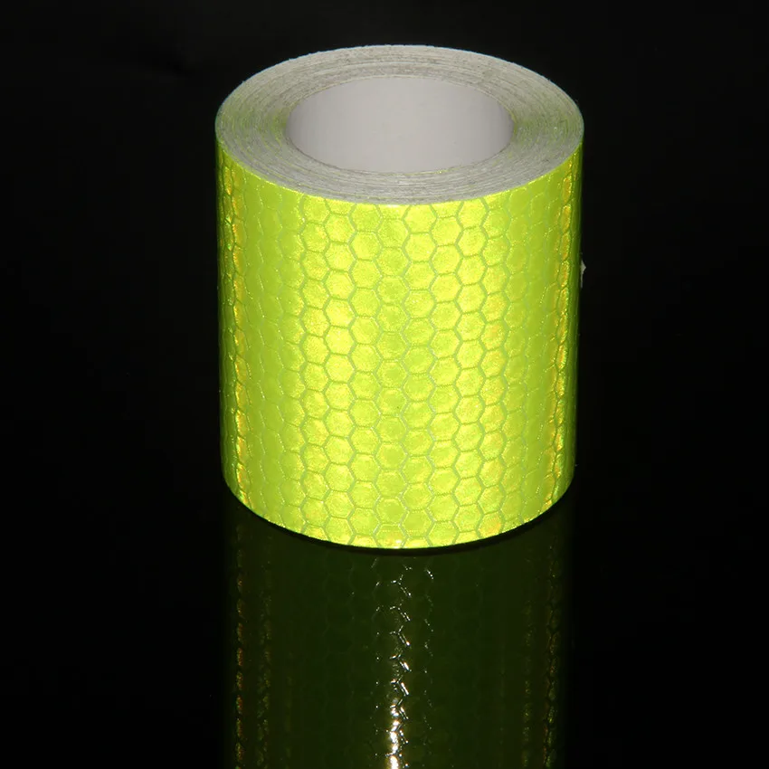fluoresecnt green Светоотражающая лента 3M наклейки для мотоциклетного шлема клейкая светоотражающая лента шляпа наклейки желтый оранжевый лимонно-зеленый клейкая лента - Цвет: fluoresecnt green