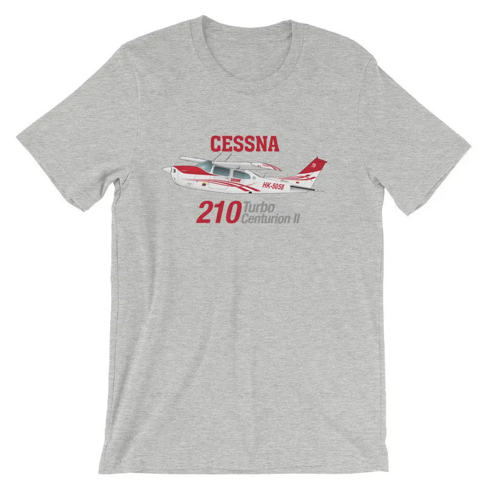 100% хлопок печать мужская летняя футболка с круглым вырезом и Cessna 210 Turbo Centurion II