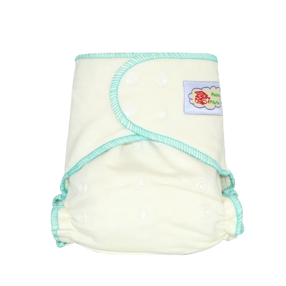 mint green 12 шт/лот HappyFlute Onesize бамбуковый хлопковый подгузник, натуральный пеньковый подгузник, подходит для малышей от 5 до 15 кг - Цвет: mint green