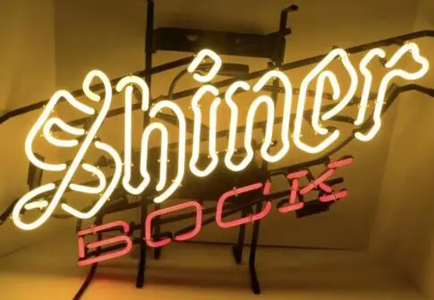 

Shiner Bock Glass Neon Light Sign Beer Bar