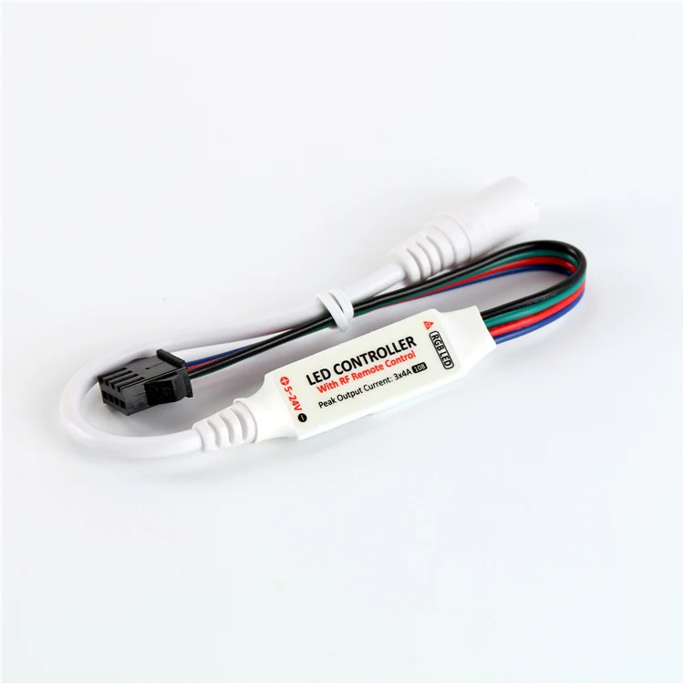 Мини Форма DC5V DC12/24V 12A Яркость & Скорость регулировки RGB Светодиодные ленты
