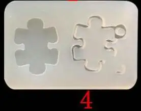 Ручной работы зыбучие пески смолы кулон Puzzel форма переключения силиконовые формы УФ смолы ремесло шейкер Шарм, изготовление украшений - Цвет: 4