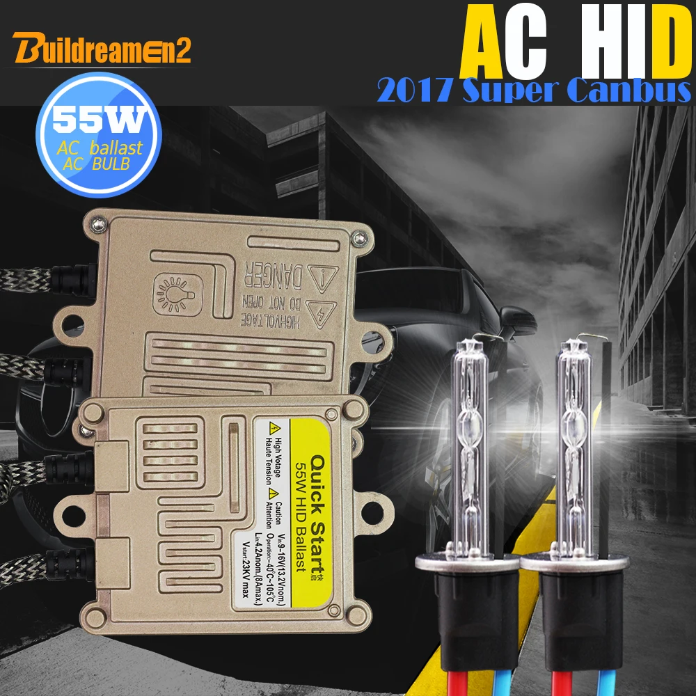 Buildreamen2 9005 9006 H1 H3 H7 H8 H9 H11 880 881 55 Вт Шина CAN HID ксеноновый комплект 6000K лампа