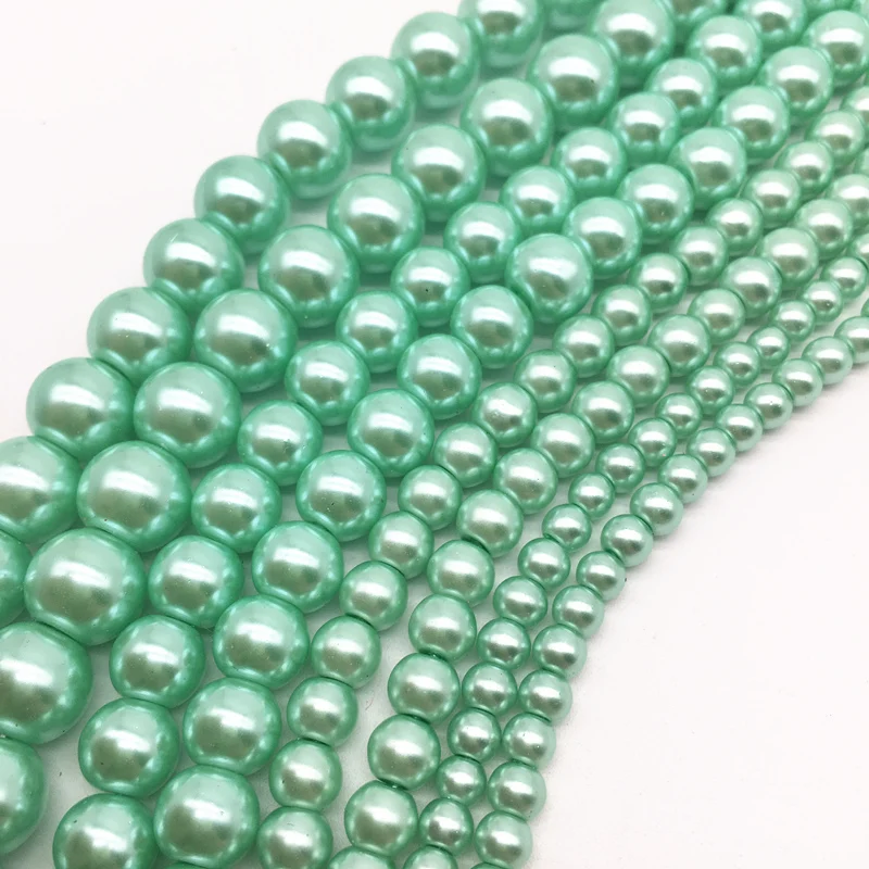Wholesale 4/6/8/10mm Round Ball Loose Glass Pearl Spacer Charm Beads DIY Jewelry Making #04 | Украшения и аксессуары